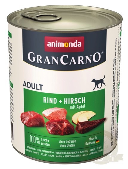 Animonda GranCarno Original Adult Rind Hirsch Apfel Wołowina, Jeleń + Jabłko puszka 800g Animonda GranCarno Original Adult Rind Hirsch Apfel Wołowina, Jeleń + Jabłko puszka 800g