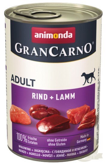 Animonda GranCarno Original Adult Rind Lamm Wołowina + Jagnięcina puszka 400g Animonda GranCarno Original Adult Rind Lamm Wołowina + Jagnięcina puszka 400g