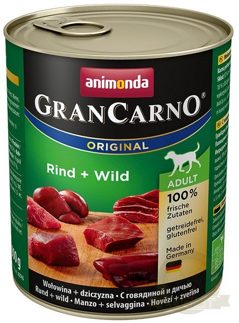 Animonda GranCarno Original Adult Wild Dziczyzna puszka 800g Animonda GranCarno Original Adult Wild Dziczyzna puszka 800g