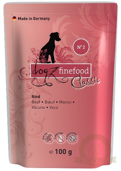 Dogz Finefood Classic N.02 Wołowina saszetka 100g Dogz Finefood Classic N.02 Wołowina saszetka 100g