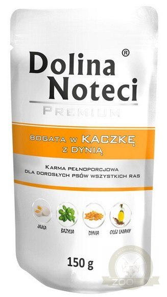 Dolina Noteci Premium Pies Kaczka i dynia saszetka 150g Dolina Noteci Premium Pies Kaczka i dynia saszetka 150g