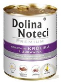 Dolina Noteci Premium Pies Królik i żurawina puszka 800g