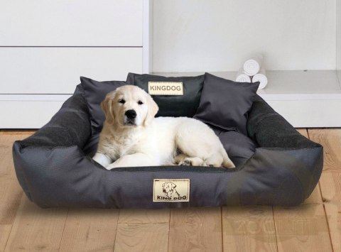 Legowisko dla psa kojec KINGDOG 100x75 cm Personalizowane Wodoodporne Czarne Legowisko dla psa kojec KINGDOG 100x75 cm Personalizowane Wodoodporne Czarne