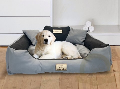 Legowisko dla psa kojec KINGDOG 115x95 cm Personalizowane Wodoodporne Ciemnoszare Legowisko dla psa kojec KINGDOG 115x95 cm Personalizowane Wodoodporne Ciemnoszare