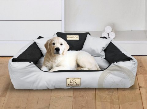 Legowisko dla psa kojec KINGDOG 75x65 cm Personalizowane Wodoodporne Jasnoszare Legowisko dla psa kojec KINGDOG 75x65 cm Personalizowane Wodoodporne Jasnoszare
