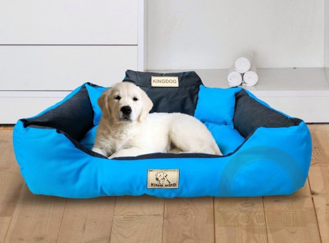 Legowisko dla psa kojec KINGDOG 75x65 cm Personalizowane Wodoodporne Niebieskie Legowisko dla psa kojec KINGDOG 75x65 cm Personalizowane Wodoodporne Niebieskie