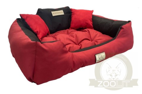 Legowisko dla psa kojec KINGDOG 145x115 cm Personalizowane Wodoodporne Czerwone