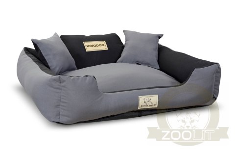 Legowisko dla psa kojec KINGDOG 75x65 cm Personalizowane ROZBIERALNE Antyslip Ciemnoszare Legowisko dla psa kojec KINGDOG 75x65 cm Personalizowane ROZBIERALNE Antyslip Ciemnoszare