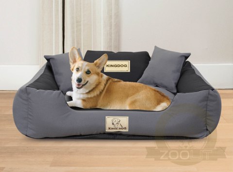 Legowisko dla psa kojec KINGDOG 75x65 cm Personalizowane ROZBIERALNE Antyslip Ciemnoszare Legowisko dla psa kojec KINGDOG 75x65 cm Personalizowane ROZBIERALNE Antyslip Ciemnoszare