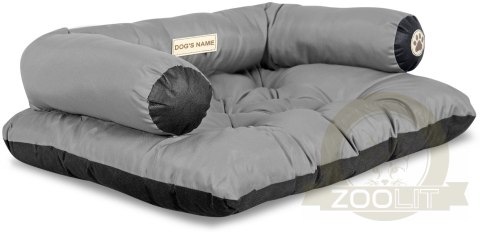 Legowisko dla psa kojec SOFA 100x70 cm Personalizowane Wodoodporne Szare Legowisko dla psa kojec SOFA 100x70 cm Personalizowane Wodoodporne Szare