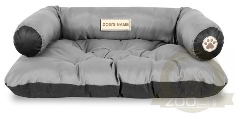 Legowisko dla psa kojec SOFA 100x70 cm Personalizowane Wodoodporne Szare Legowisko dla psa kojec SOFA 100x70 cm Personalizowane Wodoodporne Szare