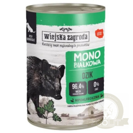 Wiejska Zagroda Monobiałkowa Dzik puszka 400g