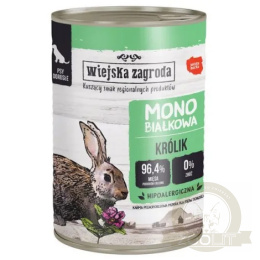 Wiejska Zagroda Monobiałkowa Królik puszka 400g