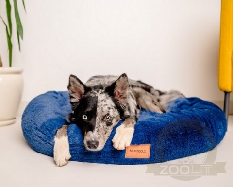 MIMIKO Pets Legowisko Shaggy okrągłe XXL 100cm chabrowe MIMIKO Pets Legowisko Shaggy okrągłe XXL 100cm chabrowe