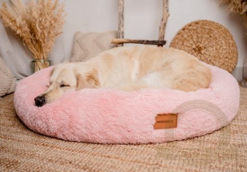 MIMIKO Pets Legowisko Shaggy okrągłe XXL 100cm różowe MIMIKO Pets Legowisko Shaggy okrągłe XXL 100cm różowe