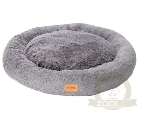 MIMIKO Pets Legowisko Shaggy okrągłe XXL 100cm szare
