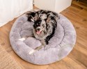 MIMIKO Pets Legowisko Shaggy okrągłe XXL 100cm szare