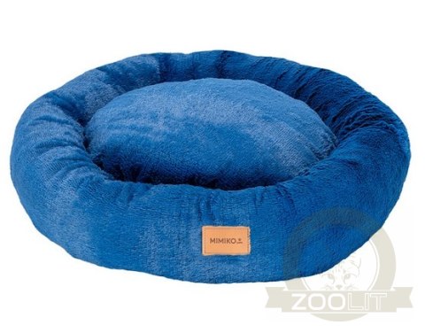 MIMIKO Pets Legowisko Shaggy okrągłe XL 75cm chabrowe