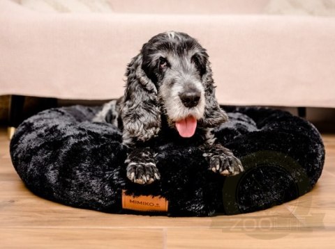MIMIKO Pets Legowisko Shaggy okrągłe XL 75cm czarne MIMIKO Pets Legowisko Shaggy okrągłe XL 75cm czarne