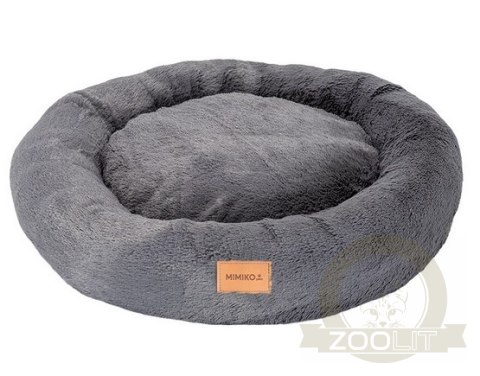 MIMIKO Pets Legowisko Shaggy okrągłe XL 75cm grafitowe MIMIKO Pets Legowisko Shaggy okrągłe XL 75cm grafitowe