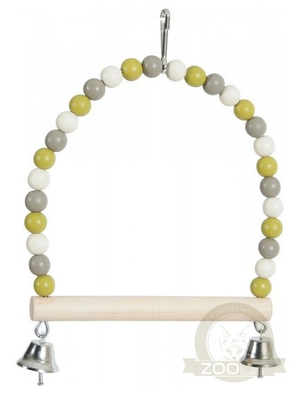 Zolux Huśtawka Perła z drewnianą żerdką i dzwoneczkami [134010]