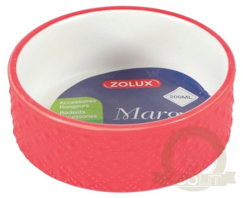Zolux Miska gres dla gryzoni 200ml czerwona [206613]