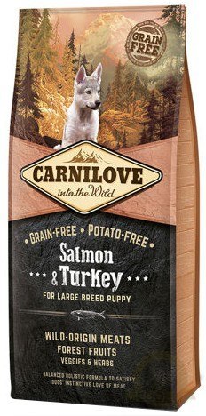 Carnilove Dog Salmon & Turkey Large Puppy - łosoś i indyk 12kg Carnilove Dog Salmon & Turkey Large Puppy - łosoś i indyk 12kg