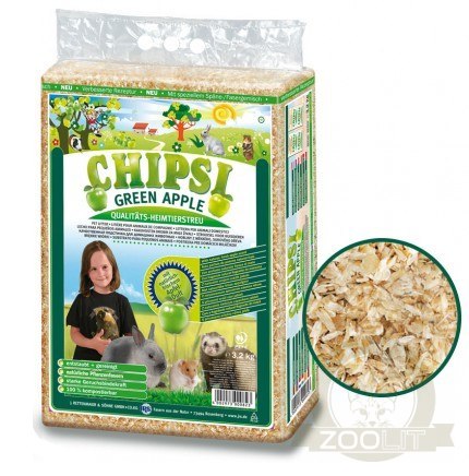 Chipsi Green Apple Ściółka 60L / 3,2kg Chipsi Green Apple Ściółka 60L / 3,2kg