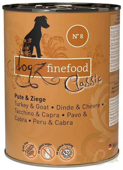 Dogz Finefood Classic N.08 Indyk i koza puszka 400g Dogz Finefood Classic N.08 Indyk i koza puszka 400g