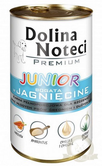 Dolina Noteci Premium Pies Junior Jagnięcina puszka 400g