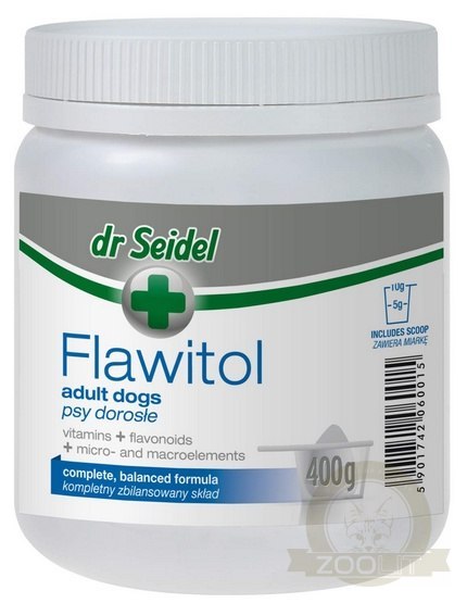 Dr Seidel Flawitol dla psów dorosłych - proszek 400g Dr Seidel Flawitol dla psów dorosłych - proszek 400g