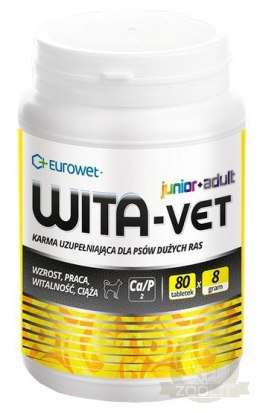 Wita-Vet Complex 8g - preparat mineralno-witaminowy dla suk i szczeniąt ras dużych 80tabl