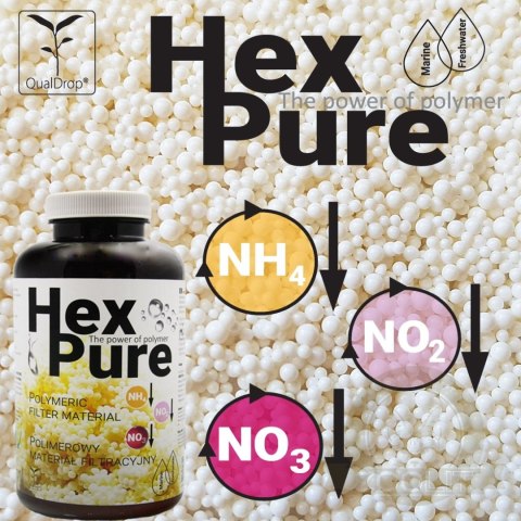 Qualdrop Hexpure 300ml Polimerowy materiał filtracyjny Qualdrop Hexpure 300ml Polimerowy materiał filtracyjny