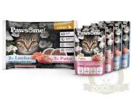 Pawsome Adult Light Lachs/Pute - łosoś/indyk saszetki 4x85g