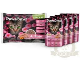 Pawsome Adult Pute - indyk saszetki 4x85g