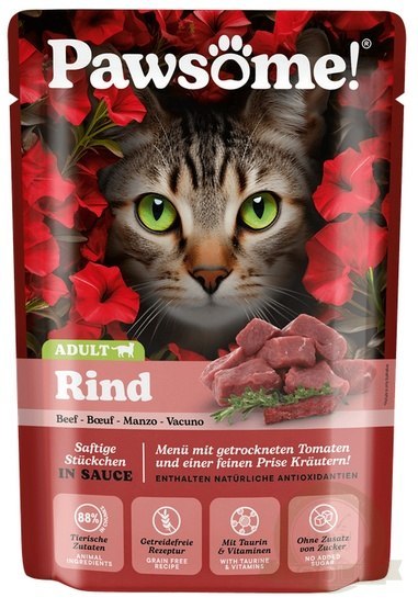 Pawsome Adult Rind - wołowina saszetka 85g Pawsome Adult Rind - wołowina saszetka 85g