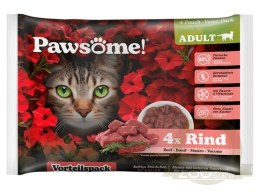 Pawsome Adult Rind - wołowina saszetki 4x85g