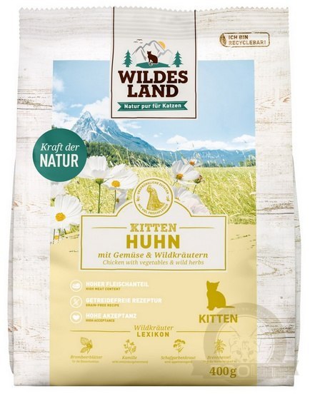 Wildes Land Cat Classic Kitten Huhn 400g