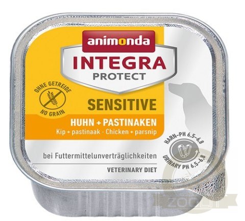 Animonda Integra Protect Sensitive dla psa kurczak + pasternak tacka 150g Animonda Integra Protect Sensitive dla psa kurczak + pasternak tacka 150g