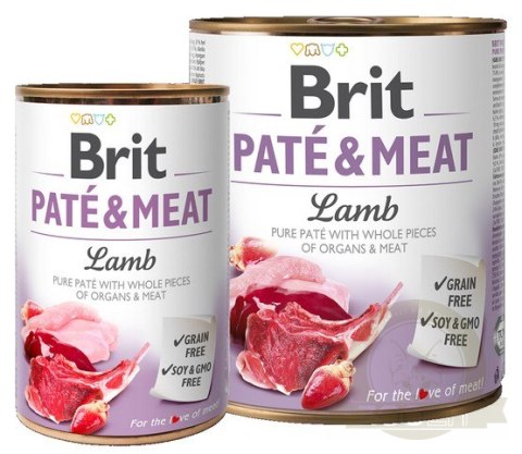 Brit Pate & Meat Dog Lamb puszka 800g Brit Pate & Meat Dog Lamb puszka 800g