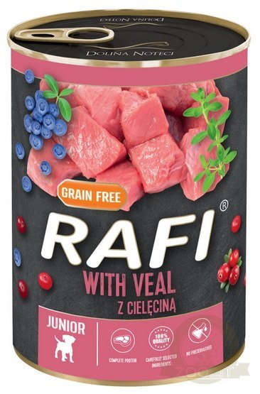 Rafi Pies Junior Cielęcina puszka 400g Rafi Pies Junior Cielęcina puszka 400g