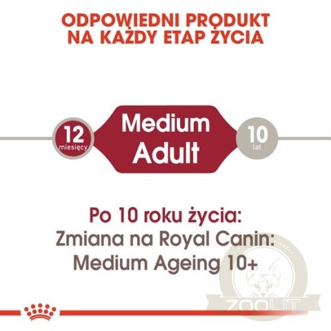 Royal Canin Medium Adult karma mokra w sosie dla psów dorosłych, ras średnich saszetika 140g