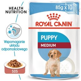 Royal Canin Medium Puppy karma mokra w sosie dla szczeniąt, od 2 do 12 miesiąca, ras średnich 140g