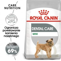 Royal Canin Mini Dental Care karma sucha dla psów dorosłych, ras małych, redukująca powstawanie kamienia nazębnego 1kg