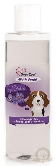 Over Zoo Frutti Power Szampon z geraniolem - przeciwko owadom 200ml Over Zoo Frutti Power Szampon z geraniolem - przeciwko owadom 200ml