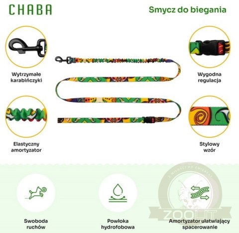 CHABA Smycz z amortyzatorem do biegania Story III L 25mm/280cm Jumbo CHABA Smycz z amortyzatorem do biegania Story III L 25mm/280cm Jumbo