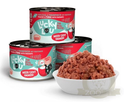 Lucky Lou Lifestage Adult Drób i tuńczyk puszka 200g Lucky Lou Lifestage Adult Drób i tuńczyk puszka 200g