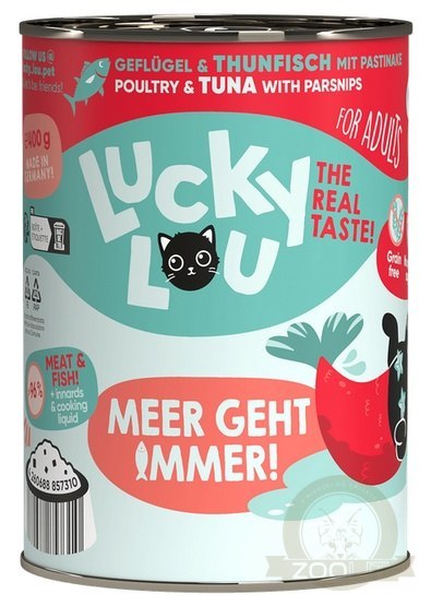 Lucky Lou Lifestage Adult Drób i tuńczyk puszka 400g Lucky Lou Lifestage Adult Drób i tuńczyk puszka 400g