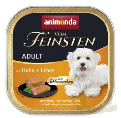 Animonda vom Feinsten Dog Adult Kurczak i Wątróbka tacka 150g Animonda vom Feinsten Dog Adult Kurczak i Wątróbka tacka 150g