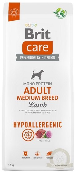 Brit Care Hypoallergenic Adult Medium Lamb 12kg Brit Care Hypoallergenic Adult Medium Lamb 12kg